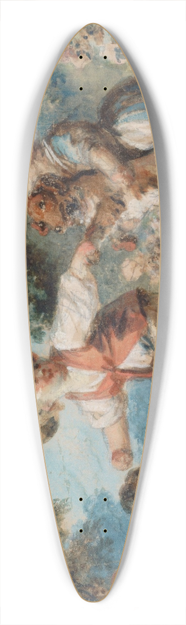 Jean-Honor Fragonard - Enfants jouant avec deux chiens 39.3 inch art pintail longboard deck