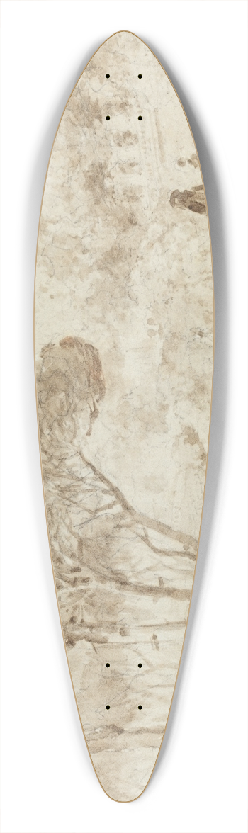 Jean-Honor Fragonard - Gardens of an Italian Villa (Villa Medici) 39.3 inch art pintail longboard deck