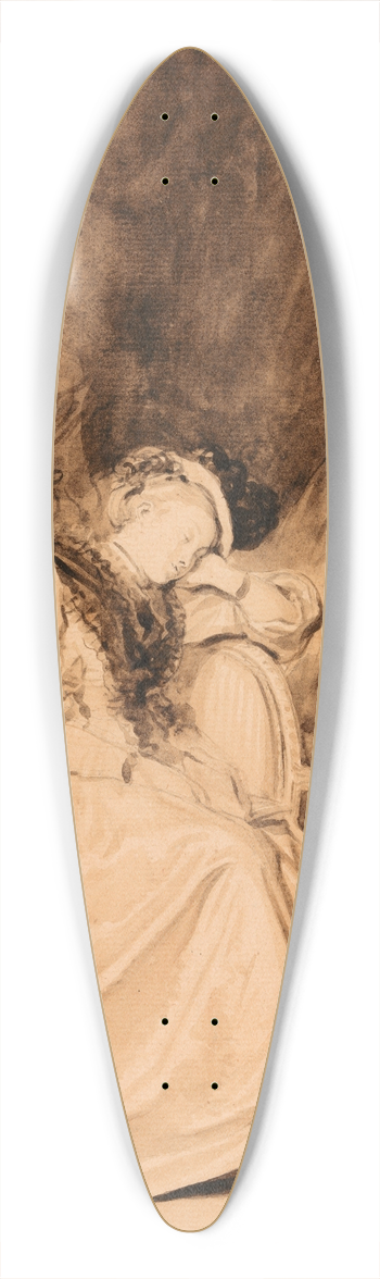 Jean-Honor Fragonard - The Dreamer 39.3 inch art pintail longboard deck