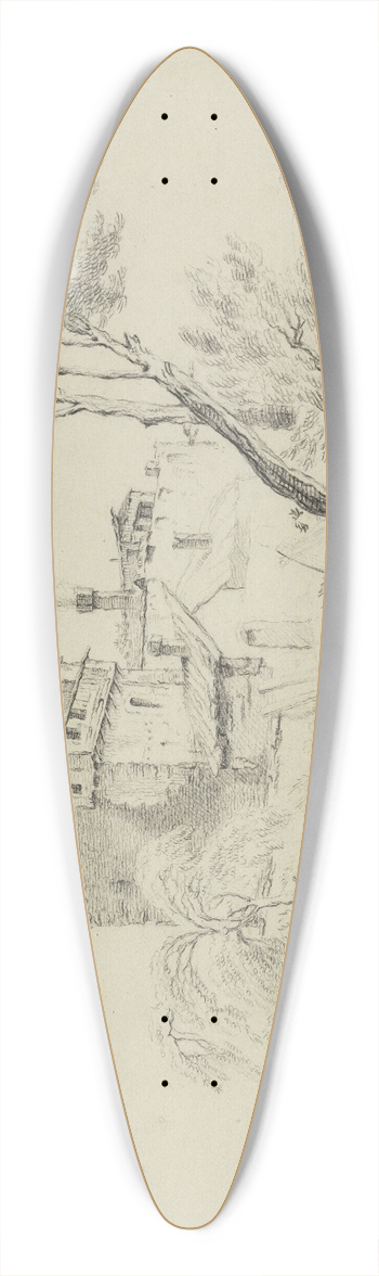 Jean-Jacques de Boissieu - Italienisches Gehft 39.3 inch art pintail longboard deck