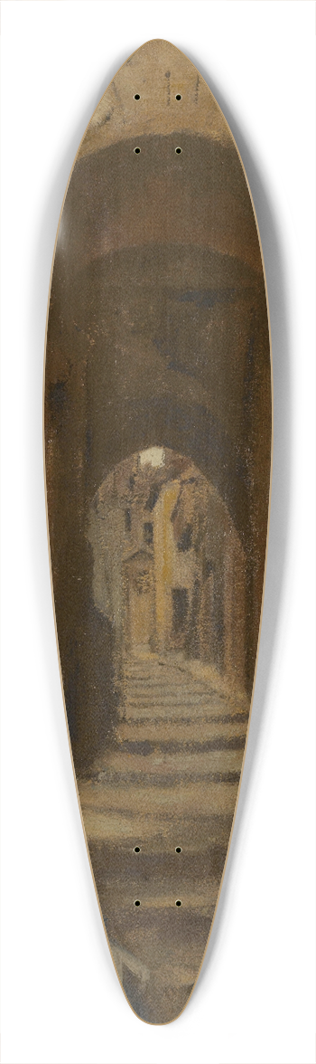 Jean-Jacques Henner - Ruelle  Rome 39.3 inch art pintail longboard deck