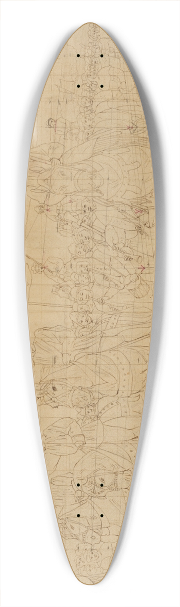 Jean Joseph Weerts - La Fte du Lendit 39.3 inch art pintail longboard deck