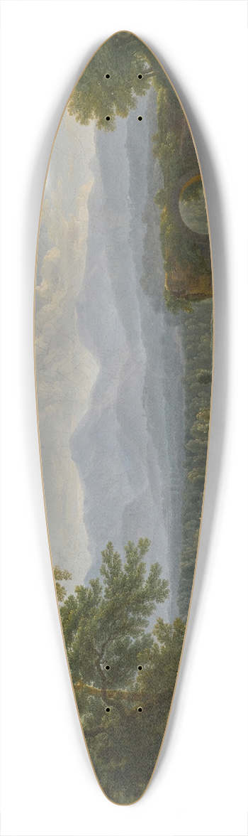 Jean-Joseph-Xavier Bidauld - The Augustus Bridge Over The River Nera, Near The City Of Narni, Italy 39.3 inch art pintail longboard deck