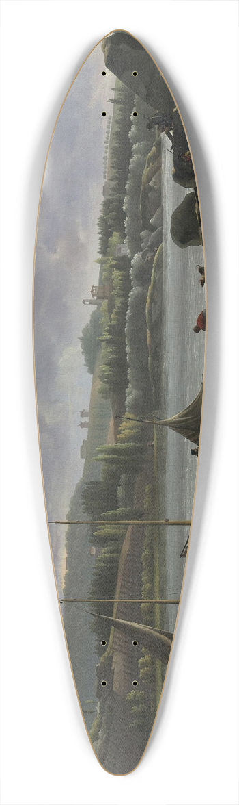 Jean-Joseph-Xavier Bidauld - The Departure for the Hunt 39.3 inch art pintail longboard deck