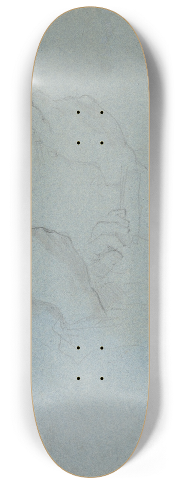Charles-Joseph Natoire - Study of Hands 8.25 inch art skate deck