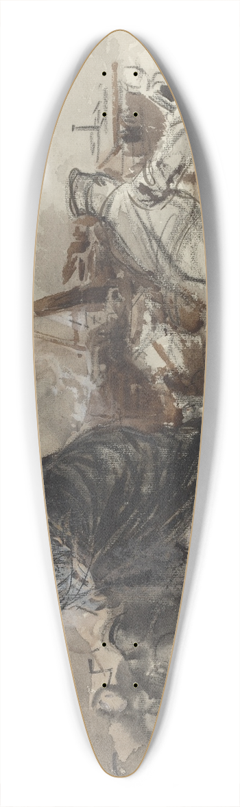 Jean-Louis Forain - After Douai 39.3 inch art pintail longboard deck