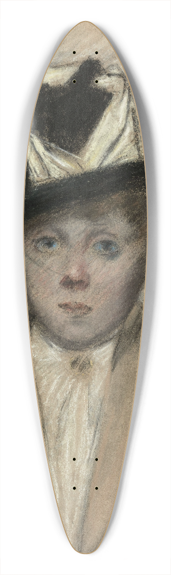 Jean-Louis Forain - Femme au chapeau 39.3 inch art pintail longboard deck