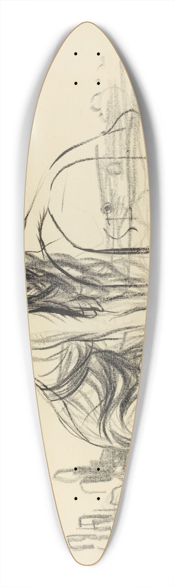 Jean-Louis Forain - Grace! 39.3 inch art pintail longboard deck