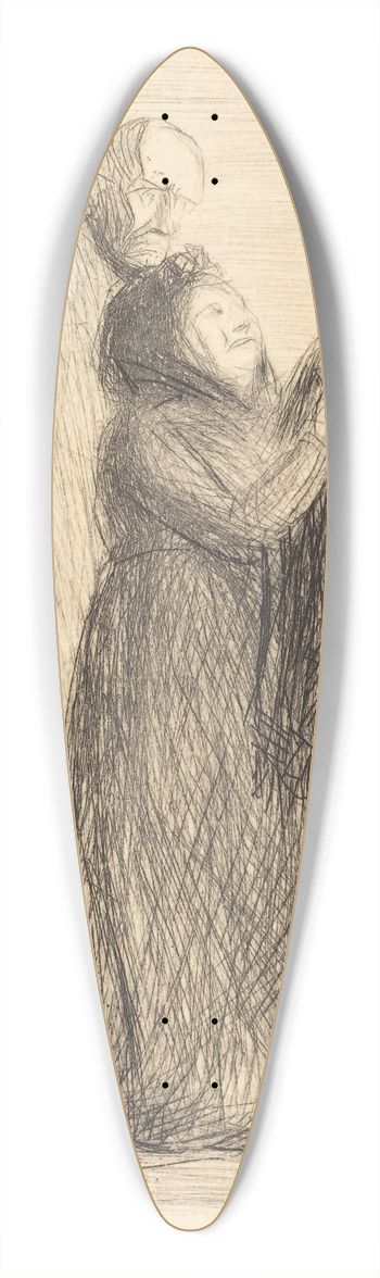 Jean-Louis Forain - The Departure of the Prodigal Son (first plate, vertical), probably 1912-1913 39.3 inch art pintail longboard deck