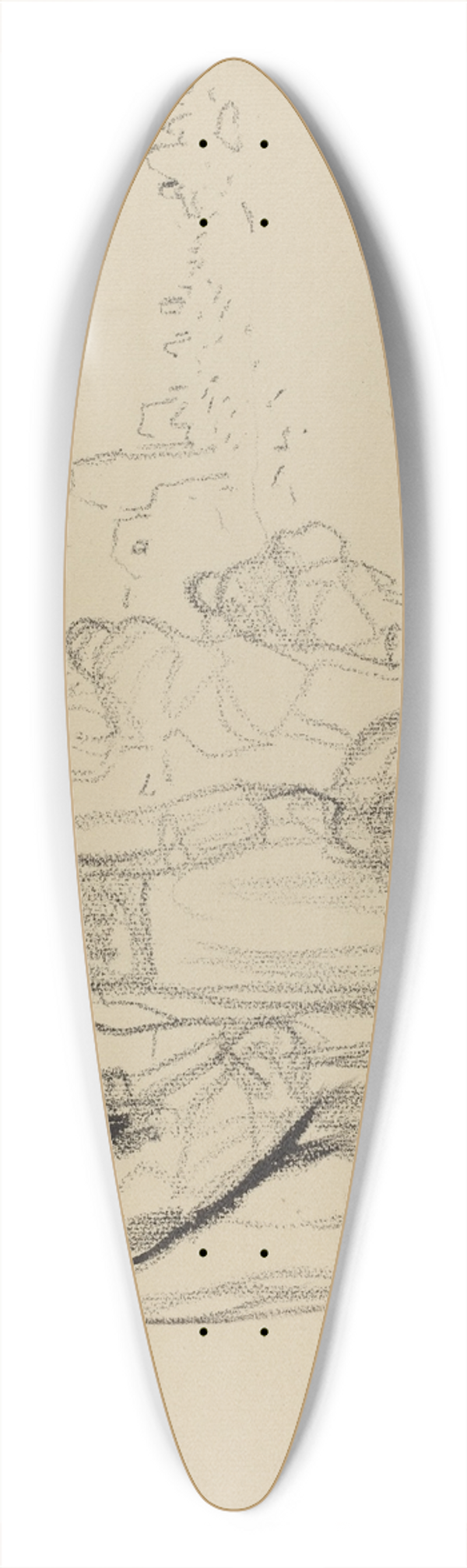 Jean-Louis Forain - The Return 39.3 inch art pintail longboard deck