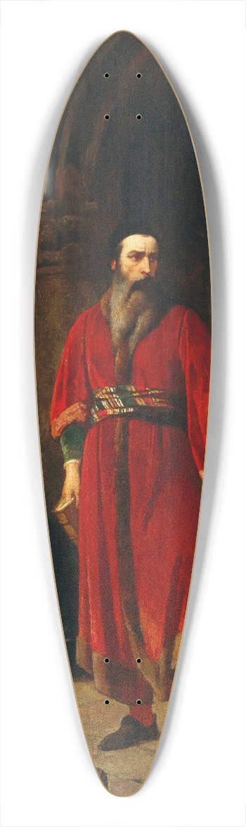 Jean Lulvs - Catharine de Medici and the Alchemist Cosimo Ruggieri 39.3 inch art pintail longboard deck