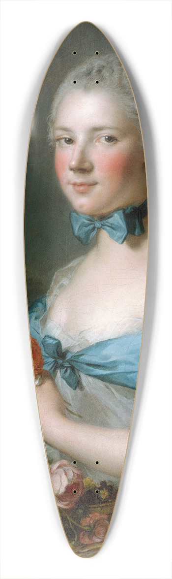 Jean-Marc Nattier - Portrait of a Woman 39.3 inch art pintail longboard deck
