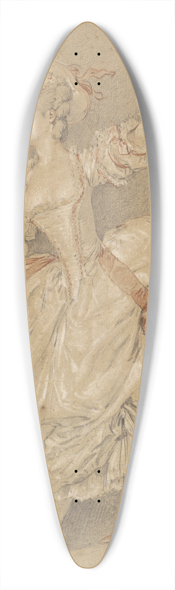 Jean-Michel Moreau - A Dancer 39.3 inch art pintail longboard deck