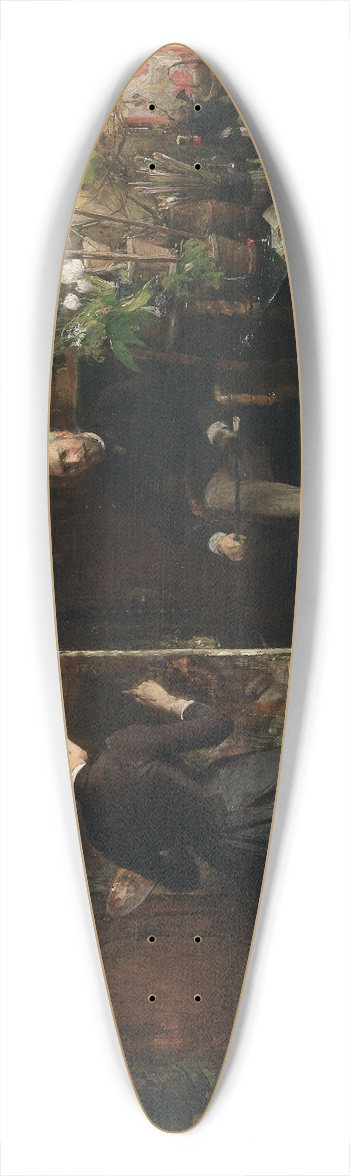 Jeanna Bauck - The Danish Artist Bertha Wegmann Painting a Portrait 39.3 inch art pintail longboard deck