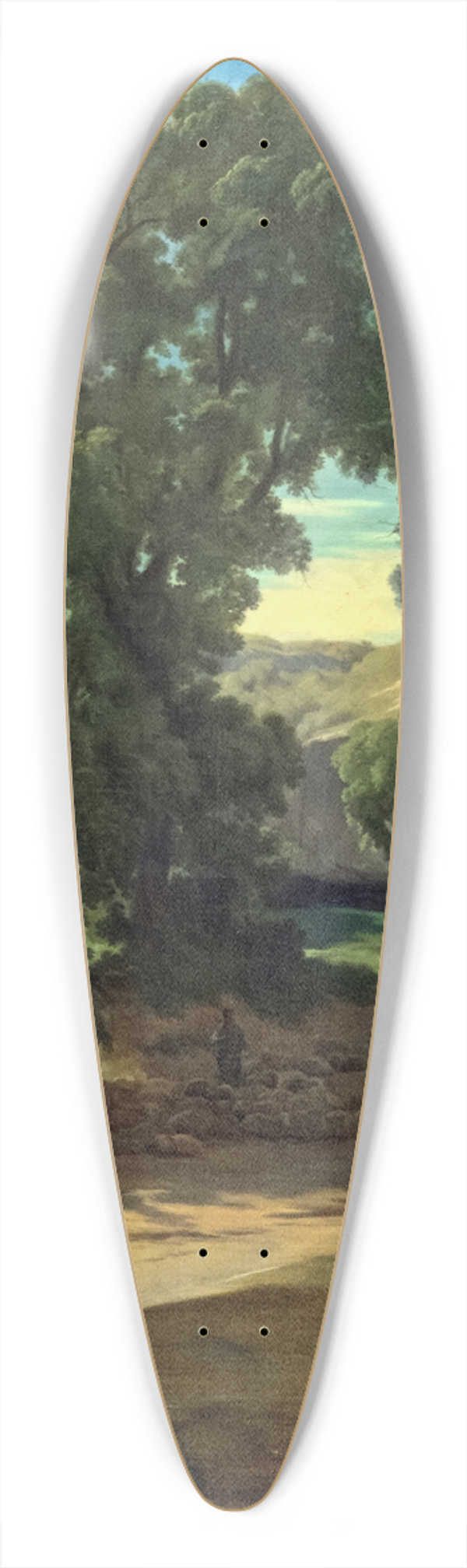 Jean-Paul Flandrin - The banks of the Gardon 39.3 inch art pintail longboard deck
