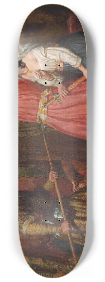 Charles Landseer - The Assassination of Alboin, King of the Lombards 8.25 inch art skate deck