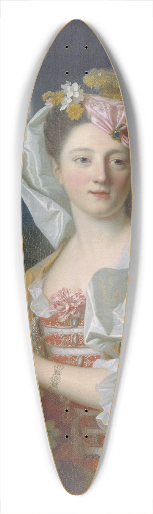 Jean Ranc - Portrait of a Lady as Pomona 39.3 inch art pintail longboard deck