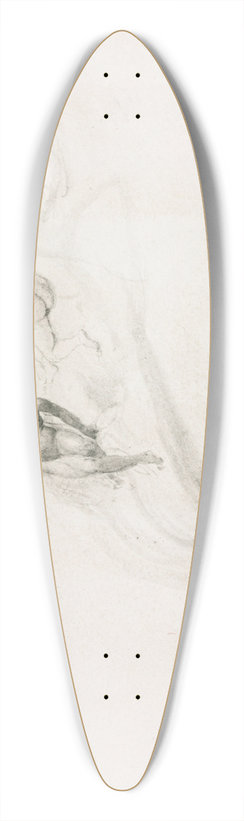 Jehan Georges Vibert - Dans la Fum 39.3 inch art pintail longboard deck