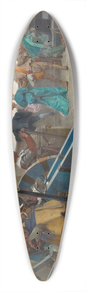 Jehan Georges Vibert - On The Ramparts 39.3 inch art pintail longboard deck