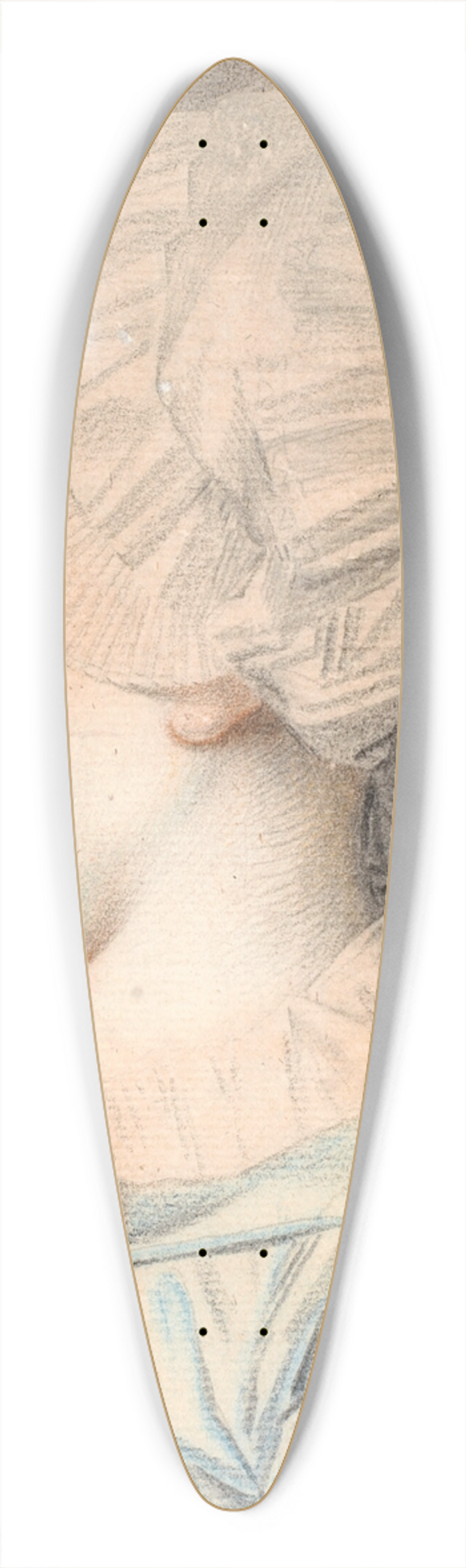 Jens Juel - Portrt af Anne Cathrine Maale, fdt Basse. Profil mod venstre 39.3 inch art pintail longboard deck