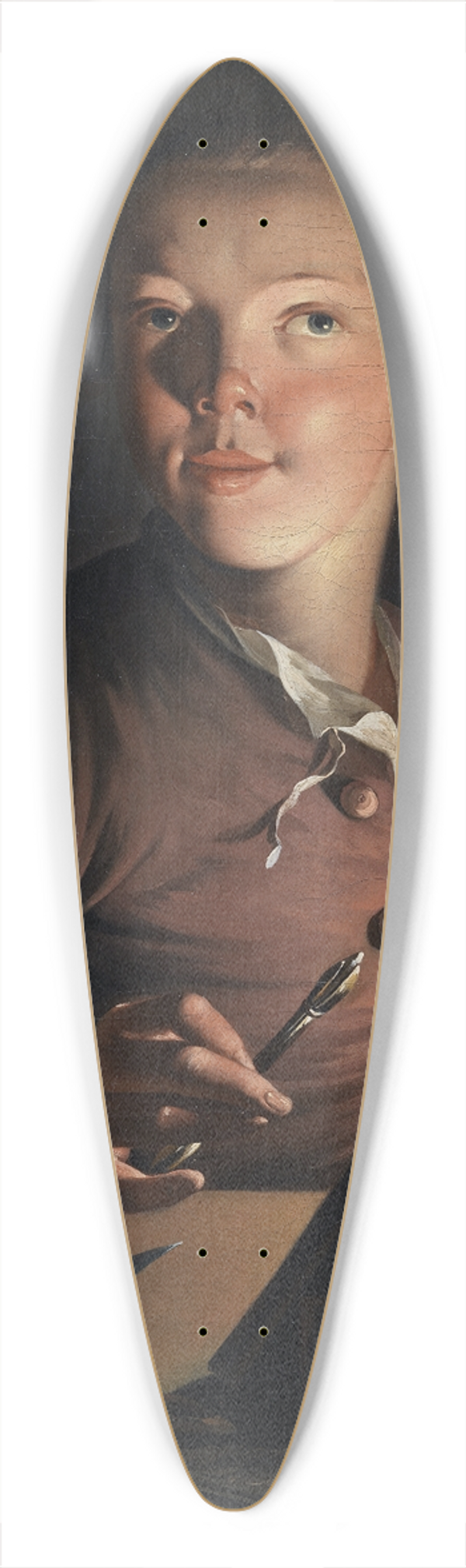 Jens Juel - Self-portrait by Candlelight 39.3 inch art pintail longboard deck