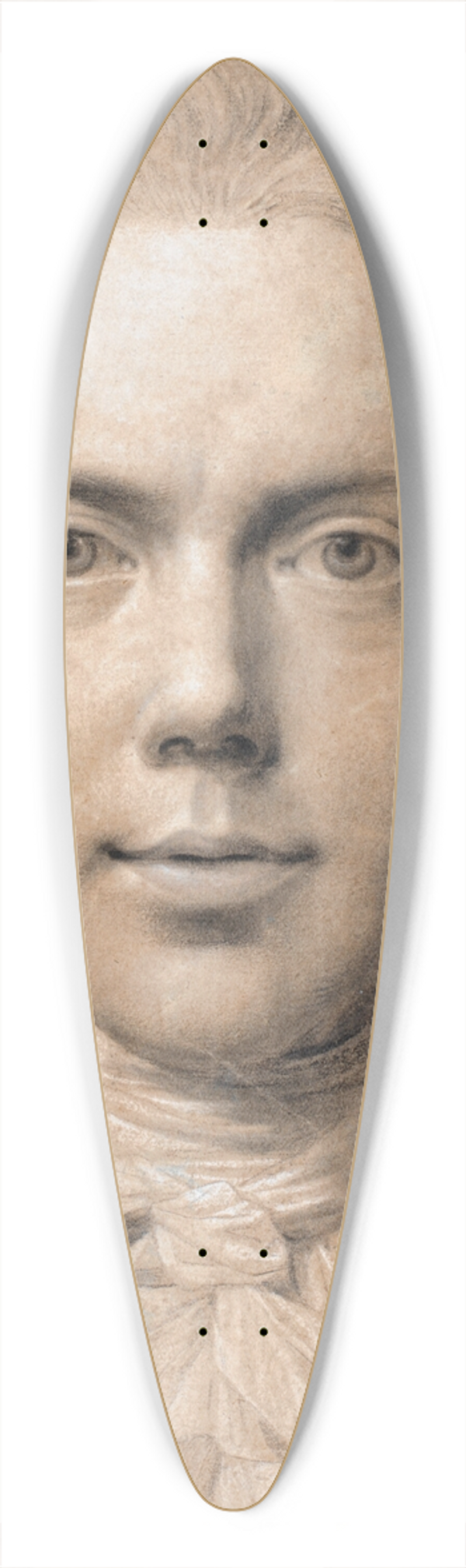 Jens Juel - Selvportrt, brystbillede en face 39.3 inch art pintail longboard deck