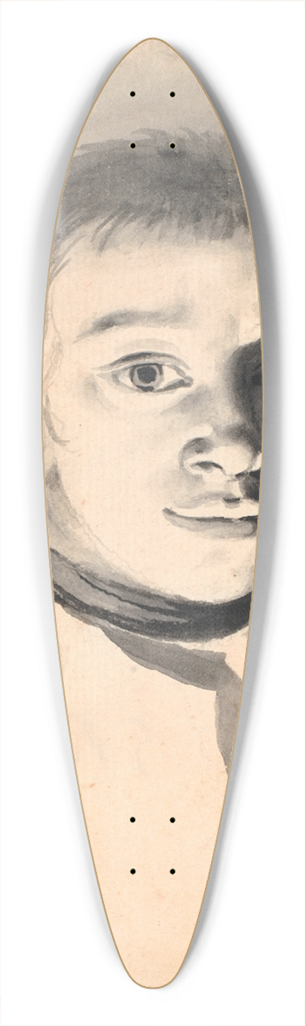 Jens Juel - Selvportrt ved kunstigt lys 39.3 inch art pintail longboard deck