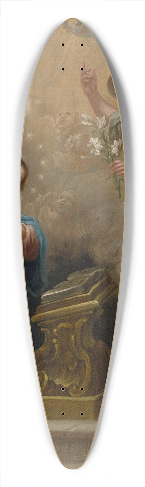 Jernimo Ezquerra - The Annunciation 39.3 inch art pintail longboard deck
