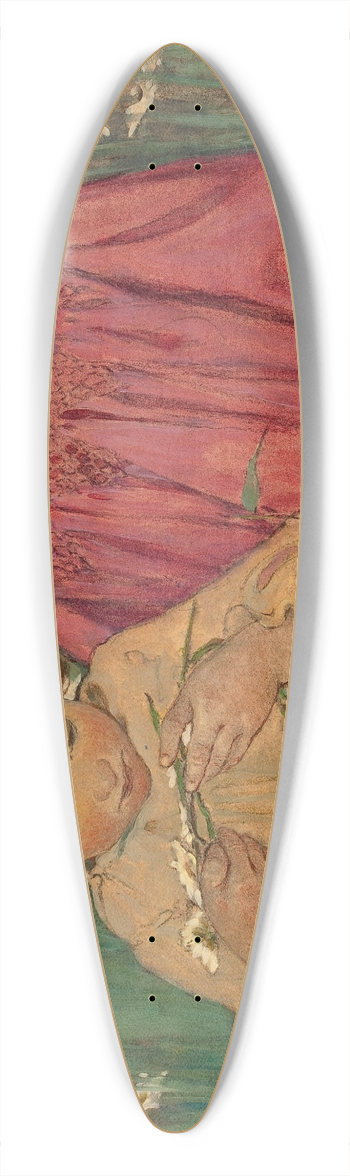Jessie Willcox Smith - The Daisy Wreath 39.3 inch art pintail longboard deck
