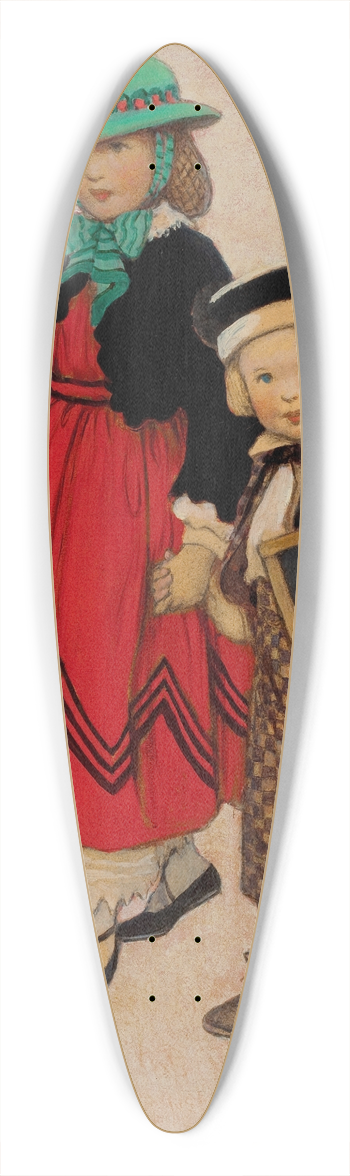 Jessie Willcox Smith - Untitled 39.3 inch art pintail longboard deck