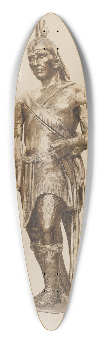 J. Herman McCollum - Cigar Store Indian 39.3 inch art pintail longboard deck