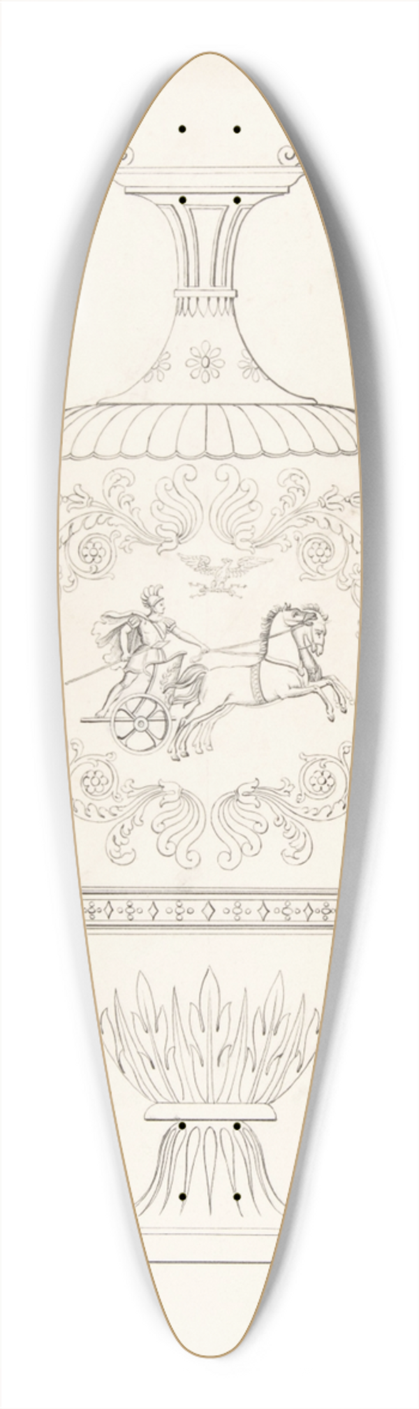 J. Hulme - Design for a Vase 39.3 inch art pintail longboard deck