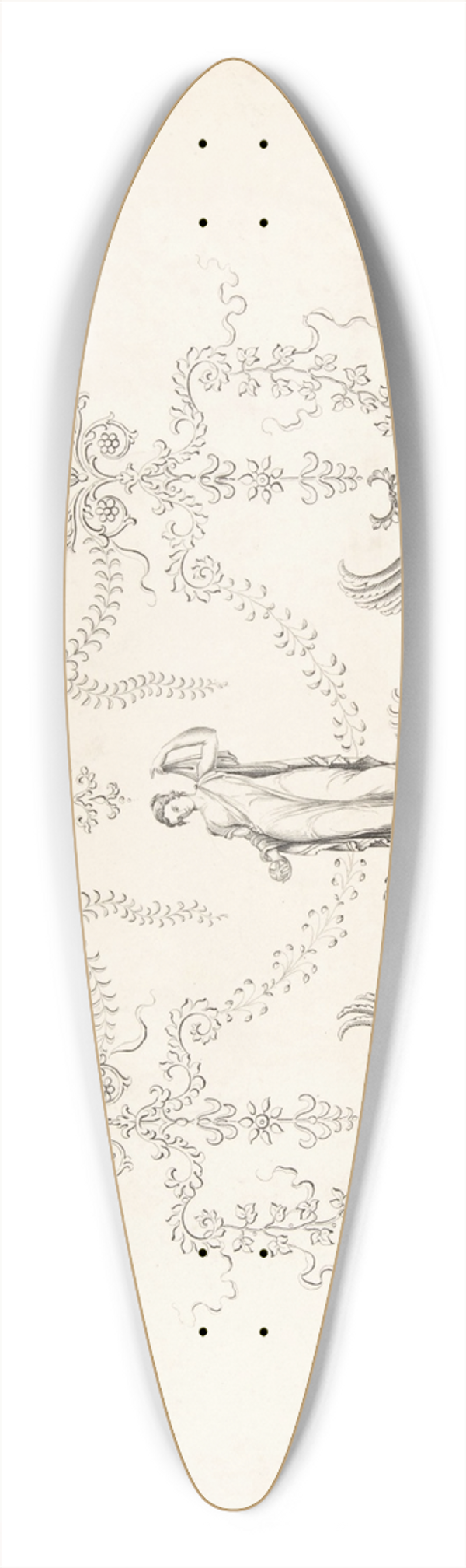 J. Hulme - Design for Panel Decoration 39.3 inch art pintail longboard deck