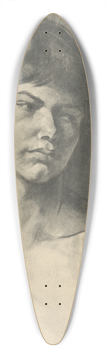 Jlius der - Hlava chlapca 39.3 inch art pintail longboard deck