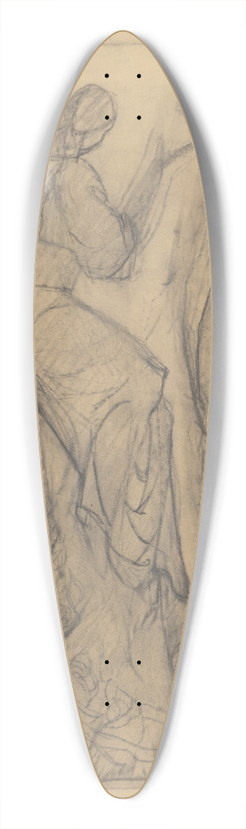 Jn Novk - Anjel 39.3 inch art pintail longboard deck