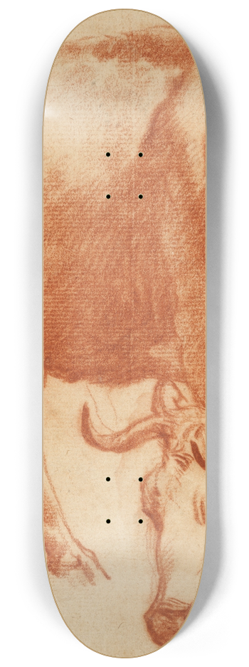 Adriaen van de Velde - A Cow Grazing 8.25 inch art skate deck