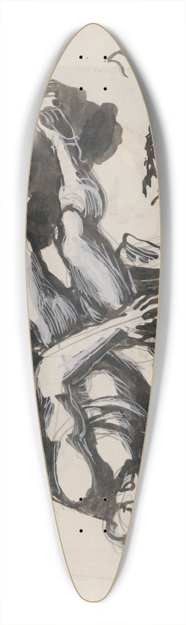 Jn Novk - Figurlne kompozcie 39.3 inch art pintail longboard deck