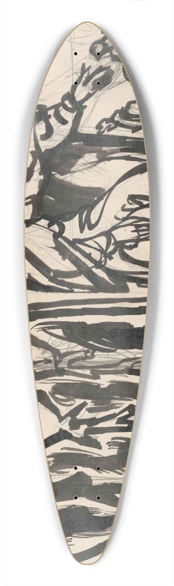 Jn Novk - Missionaries II. 39.3 inch art pintail longboard deck