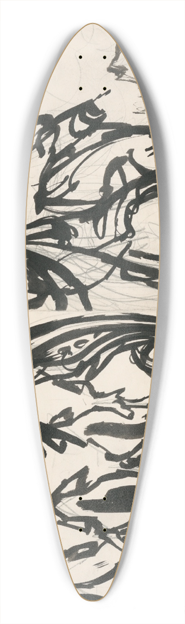 Jn Novk - Missionaries III. 39.3 inch art pintail longboard deck