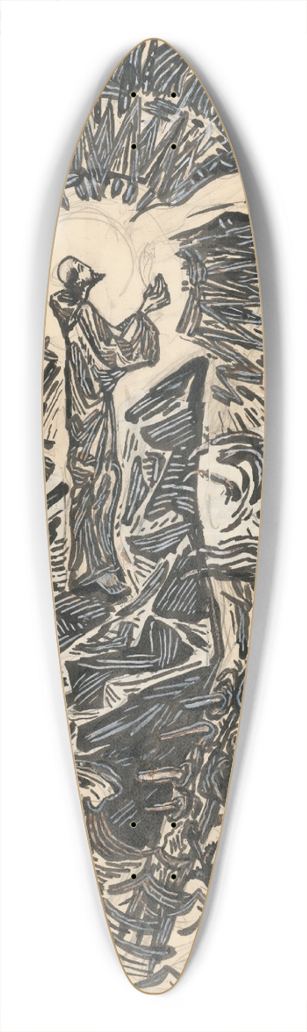 Jn Novk - Stigmatizcia sv. Frantika 39.3 inch art pintail longboard deck