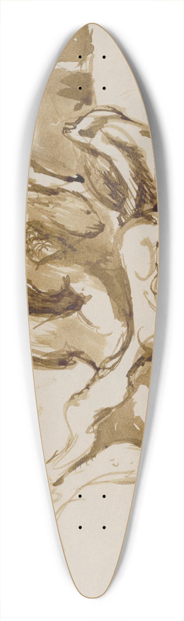 Jn Novk - tdie stromov 39.3 inch art pintail longboard deck