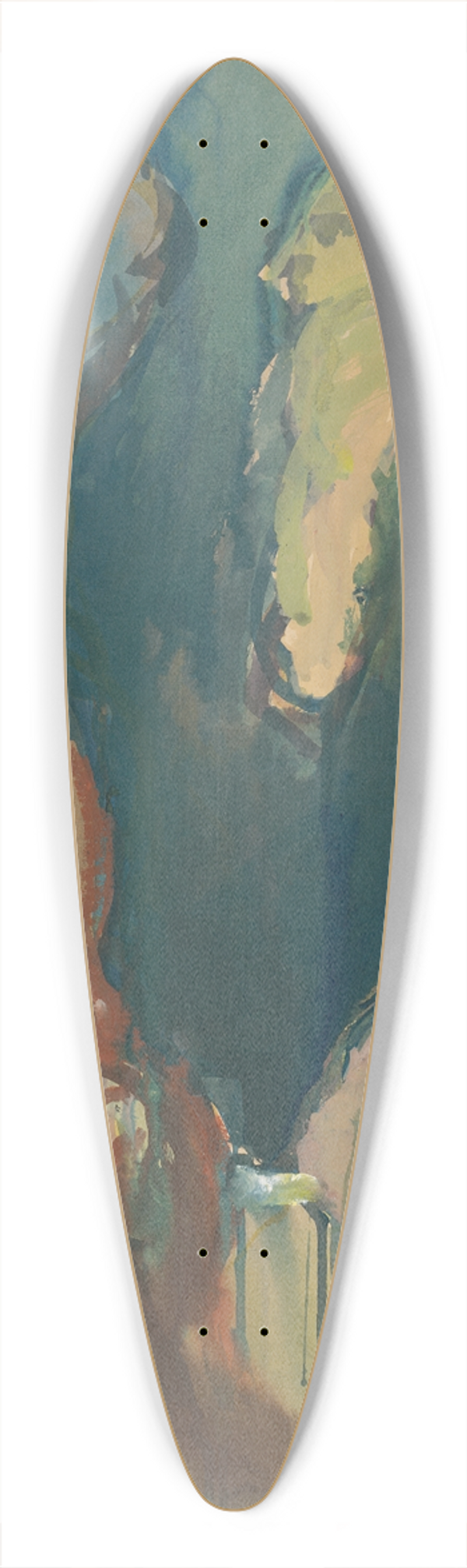 Jn Novk - Twosome 39.3 inch art pintail longboard deck