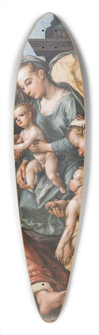 Joachim Beuckelaer - The Holy Kinship 39.3 inch art pintail longboard deck