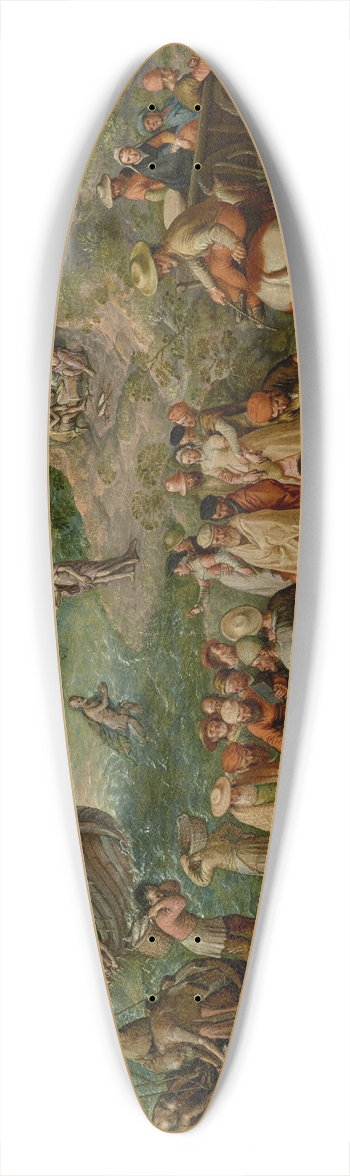 Joachim Beuckelaer - The Miraculous Draught of Fishes 39.3 inch art pintail longboard deck