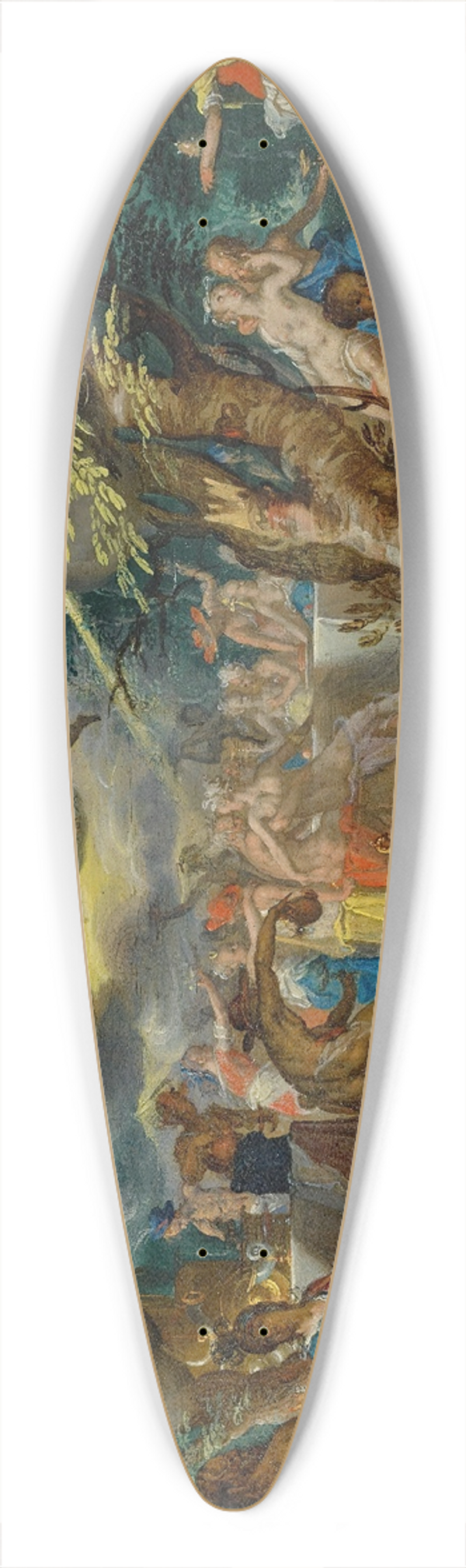 Joachim Wtewael - Abanquet Of The Gods 39.3 inch art pintail longboard deck