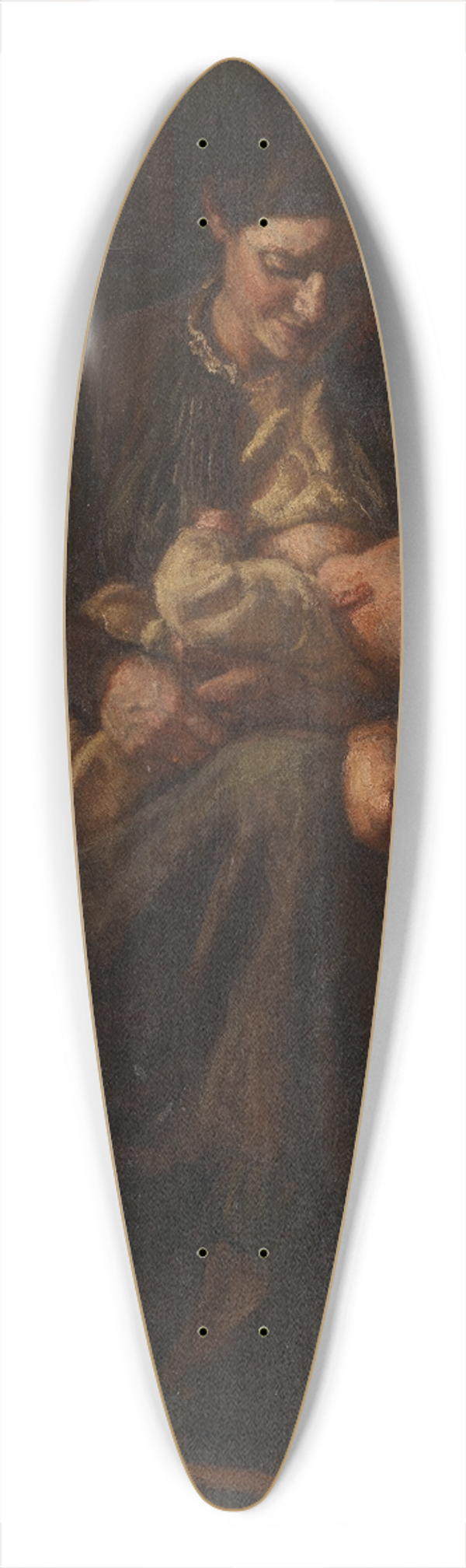 Joakim Skovgaard - Kunstnerens hustru med to brn 39.3 inch art pintail longboard deck