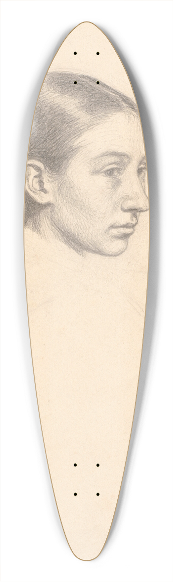 Joakim Skovgaard - Portrt af Suzette Kathrine Skovgaard (gift Holten) 39.3 inch art pintail longboard deck