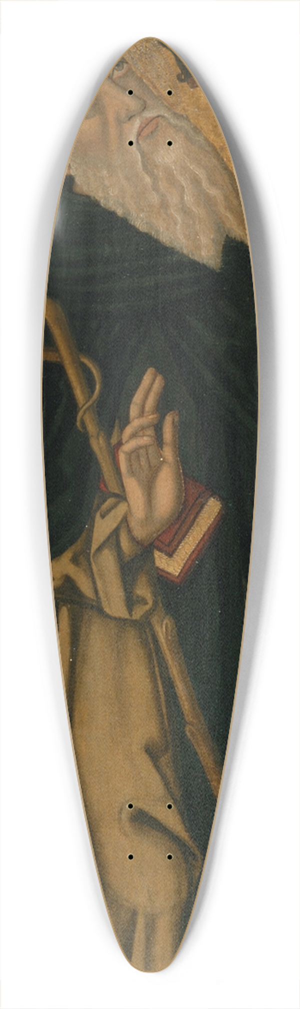 Joan Des - Saint Anthony the Abbot Tormented by Demons 39.3 inch art pintail longboard deck