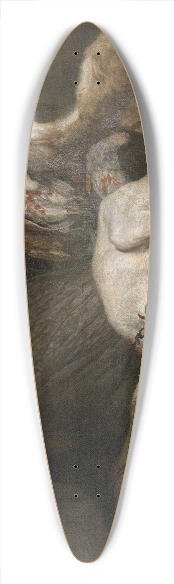 Joannes Fijt - Two Greyhounds 39.3 inch art pintail longboard deck