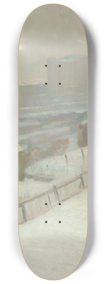 Charles Marie Dulac - La neige  Montmartre 8.25 inch art skate deck